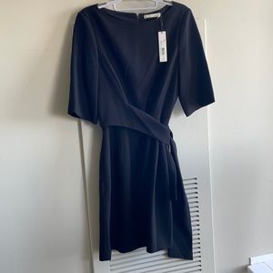 Alice + Olivia high neck black mini dress